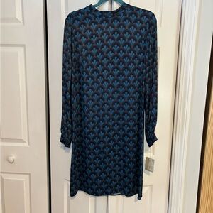 Boden retro print shift dress 8L